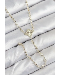 Pirinç Zirkon Taşlı Yonca Model Gold Renk Kadın Y Kolye