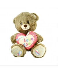 PJH2324 PELUŞ 30CM LOVE YOU KALPLİ AYI -VRD