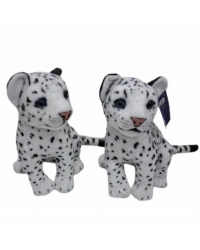 PL50135 25 CM OTURAN KÜÇÜK BEYAZ LEOPAR-HLY