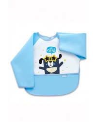  Poli Muşamba Kollu Mama Önlüğü 034 Mavi