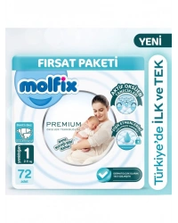 Premium Bebek Bezi Fırsat Paketi 1 Beden 2-5 Kg 72 Adet