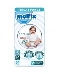Premium Bebek Bezi Fırsat Paketi 4 Beden 7-14 Kg 54 Adet