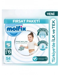 Premium Bebek Bezi Ultra Fırsat Paketi 6 Beden 15+ Kg 54 Adet