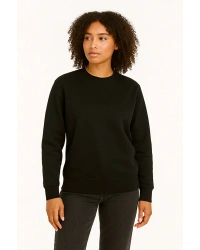 Regular Fit Bisiklet Yaka Kalın Basic Düz Sweatshirt