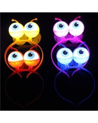 Rengarenk 3 Farklı Fonksiyonda Yanan Led Işıklı Uzaylı Göz Taç 1 Adet 18x12 cm