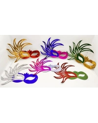 Rengarenk Kağıt Malzemeden İmal Parti Balo Maskesi 6 Adet