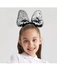 Renk Değiştiren Pullu Payetli Parti Tacı Kırmızı Gümüş Renk 20x16 cm