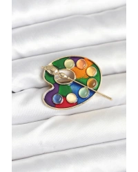 Ressam Paleti Model Broş