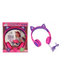 S00091067 -SUN-GLE-ECH-KULAKLIK KABLOLU KEDİ ŞKL.IŞIKLI PEMBE-MOR