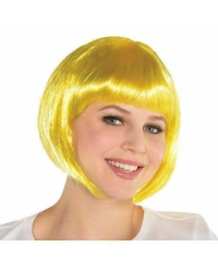 Sarı Renk Parti Peruğu Kısa Küt Saç
