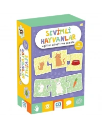 Sevimli Hayvanlar Eğitici Eşleştirme Puzzle 36 Parça