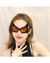 Siyah Renk Bıyık Tasarımlı Kedi Gözlüğü 19x11cm