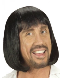 Siyah Renk Erkekler İçin Kısa Ortaçağ Peruğu