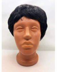 Siyah Renk Kısa Kesim İçi Astarlı Erkek Peruğu