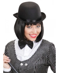 Stil Yetişkin Şapkası – Siyah Melon Parti Şapkası