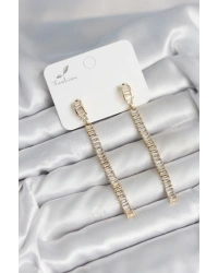 Su Yolu Baget Pirinç Kadın Küpe