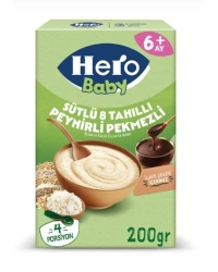 Sütlü 8 Tahıllı Peynirli Pekmezli Kaşık Mama 200 Gr