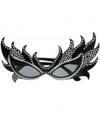 Taşlı Göz Kamaştıran Siyah Parti Alev Gözlük