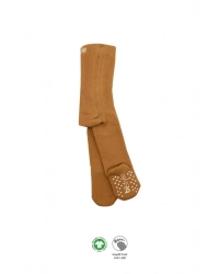 Tekli Kaymaz Mix Havlu Külotlu Çorap 50501 Hardal