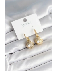 Top Yıldız Model Zirkon Taşlı Kadın Küpe