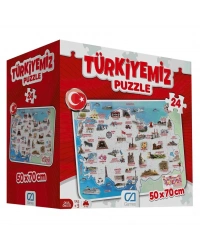 Türkiyemiz 24 Parça Yer Puzzle