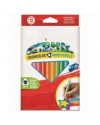 Üçgen Kuru Boya Kalemi 12 Renk