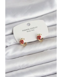 Uğur Böceği Model Gold Renk Pirinç Çocuk Küpe