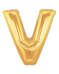V Harf Folyo Balon Altın Renk  40 inç
