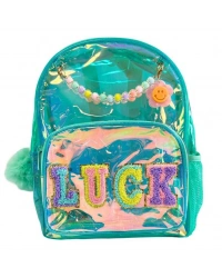 Vest Nakış Sırt Çantası Şeffaf Turkuaz