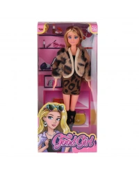 WG-115519-20 Kürk Ceketli Elbiseli Bebek 29 cm  -Vardem Oyuncak