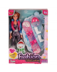 WG-66730-66731 Aksesuarlı Kayakçı Bebek 29 cm -Vardem Oyuncak