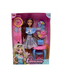 WG66956 -Kutulu Güzellik Masalı Çantalı Bebek Set 11,5 inç