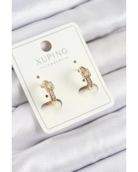 Xuping Zirkon Taşlı Kemer Model Gold Renk Kadın Küpe