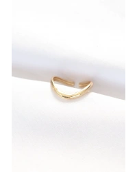 Yassı Gold Renk Ayarlanabilir Yüzük