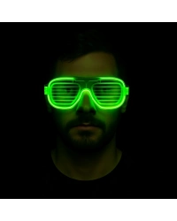Yeşil LED Işıklı Parti Gözlüğü – Neon Glow Şerit Gözlük 3 Modlu