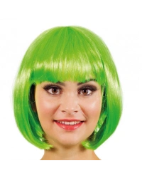 Yeşil Parti Peruğu Kısa Küt Saç