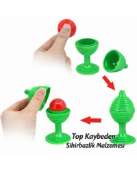 Yeşil Renk Sihirli Kupa Top Kaybetme Oyunu 7 cm
