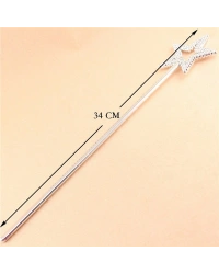 Yıldız Model Peri Asası Melek Asası Prenses Asası Metalize Gümüş Renk