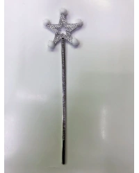 Yıldız Peri Asası Sihirli Değnek Beyaz Ponponlu