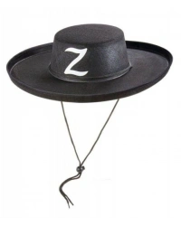 Z Logolu Çocuk Boy Bağcıklı Zorro Şapkası