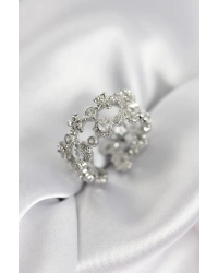 Zirkon Taşlı 2li Model Gümüş Renk Kadın Yüzük