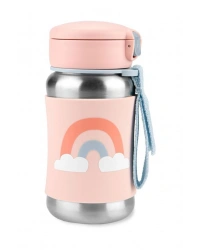 Zoo Pipetli Paslanmaz Çelik Suluk 350 ml Gökkuşağı