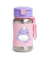 Zoo Pipetli Paslanmaz Çelik Suluk 350 ml Narwhal