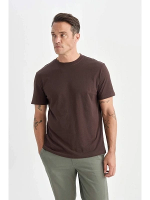 %100 Pamuk New Regular Fit Bisiklet Yaka Basic Düz Kısa Kollu Tişört V7699AZ24SP