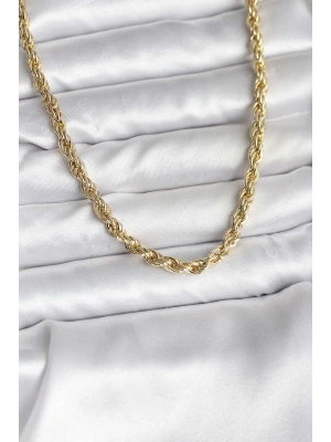 14K Gold Renk Kaplama Burgu Model CM Kadın Kolye