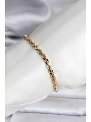 14K Gold Renk Kaplama Burgu Zincir Model CM Kadın Bileklik