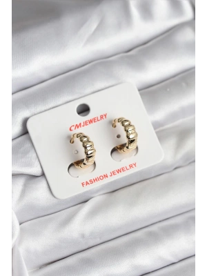 14K Gold Renk Kaplama CM Kadın Küpe