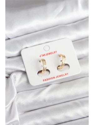 14K Gold Renk Kaplama CM Kadın Küpe