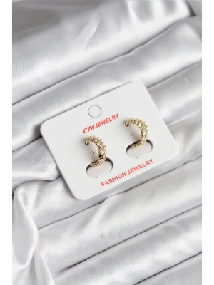 14K Gold Renk Kaplama CM Kadın Küpe