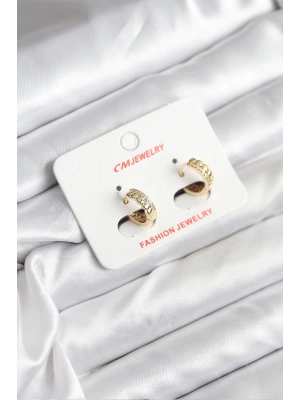 14K Gold Renk Kaplama CM Kadın Küpe